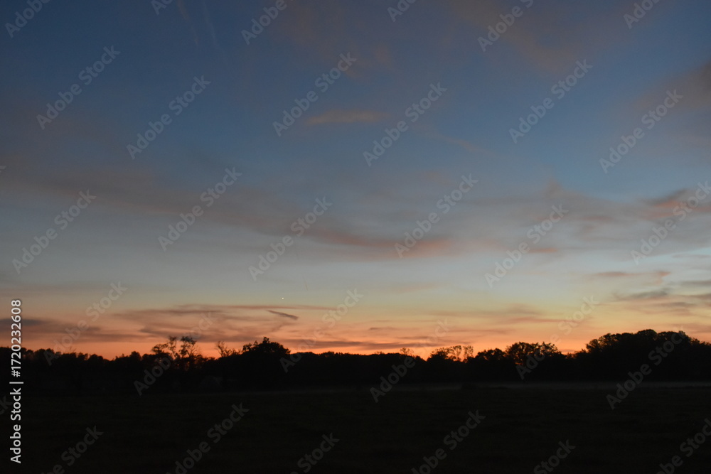 Fototapeta premium countryside landscape sunset