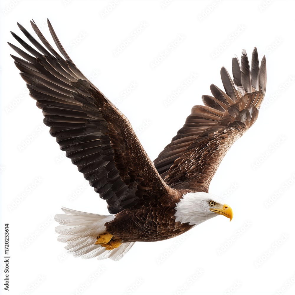 Obraz premium Majestic Eagle in Flight , PNG isolated cut out image