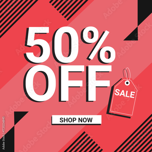 flash sale 50 percent off