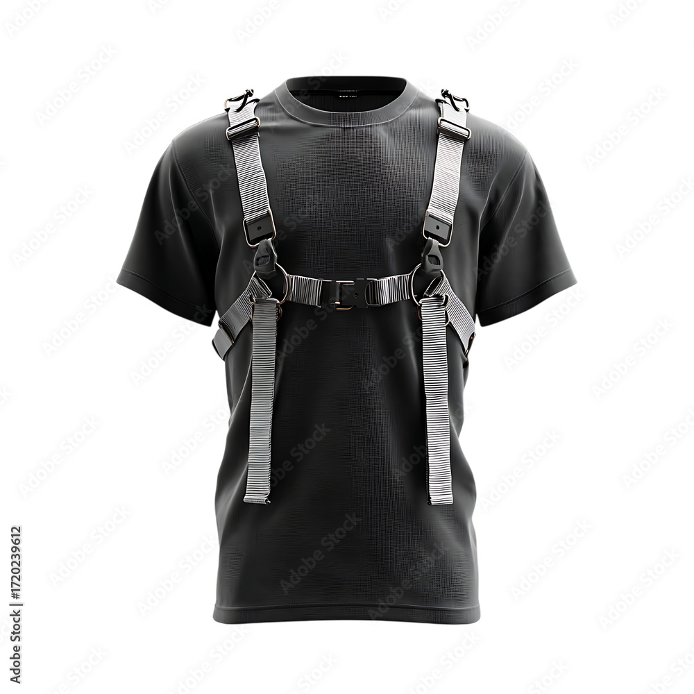 Naklejka premium Side Harness Tee Mockup