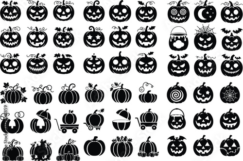 Houseplant Icon Silhouette Set Potted Plant and Botanical Silhouette Icons Collection
