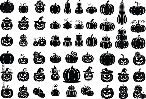Houseplant Icon Silhouette Set Potted Plant and Botanical Silhouette Icons Collection