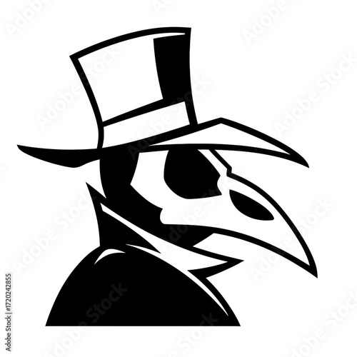 Plague Doctor Vector in Gothic Style