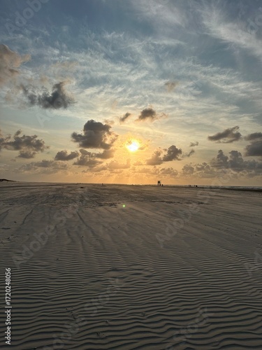sunset on the beach