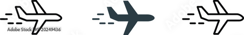 Airplane travel icon vector illustration flying journey trip transportation design
