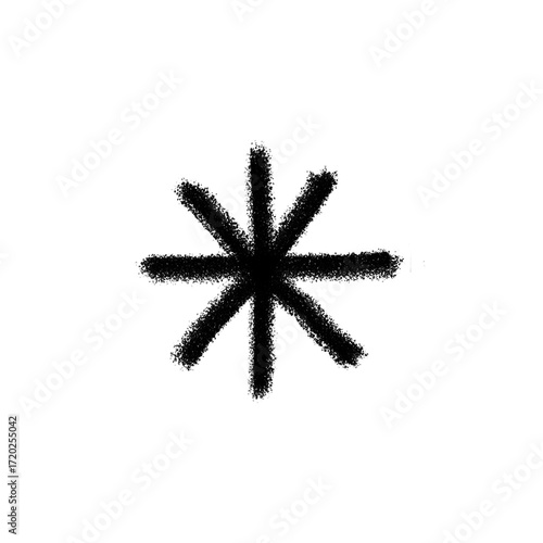 Hand drawn chalk style star doodles sparkles sketch elements, PNG