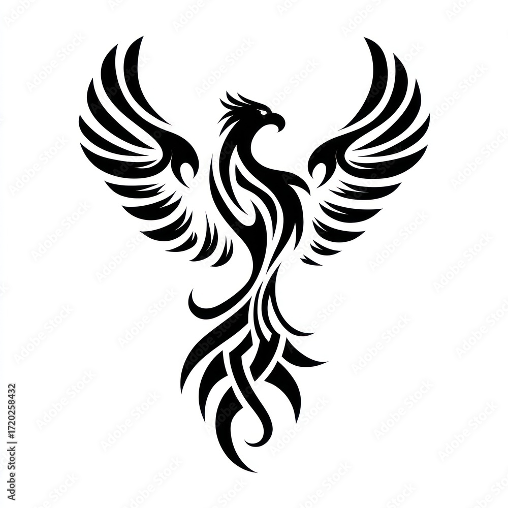 Fototapeta premium Ornate phoenix design