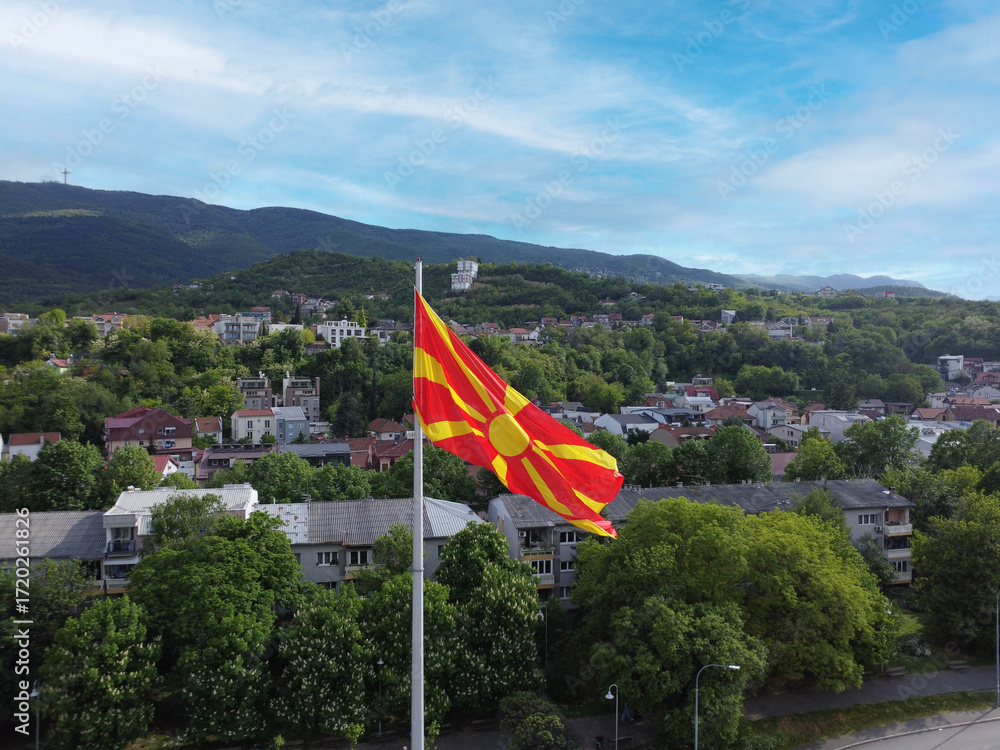 Fototapeta premium macedonian flag