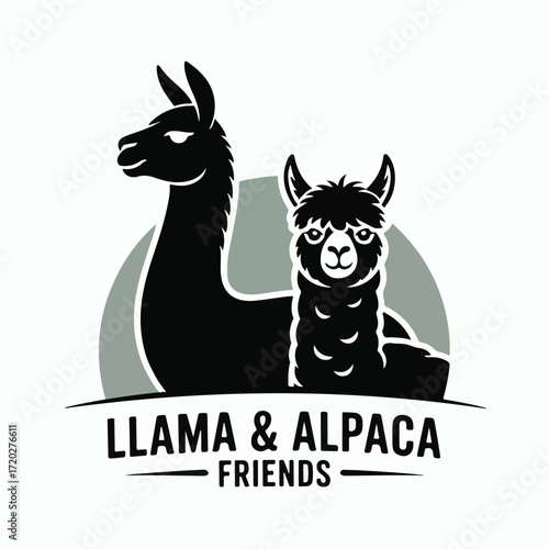 Llama and Alpaca Logo Vector
