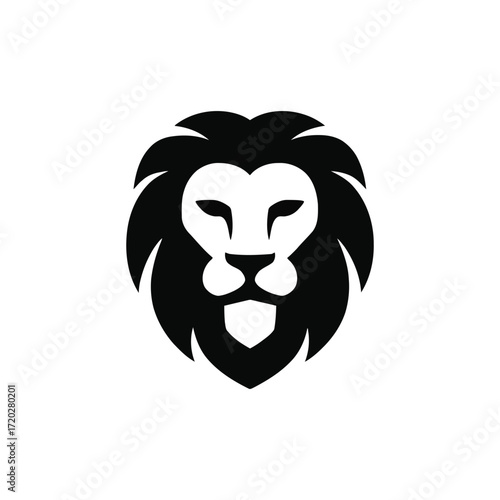 Majestic Lion Head Logo - A Symbol of Strength and Courage.
