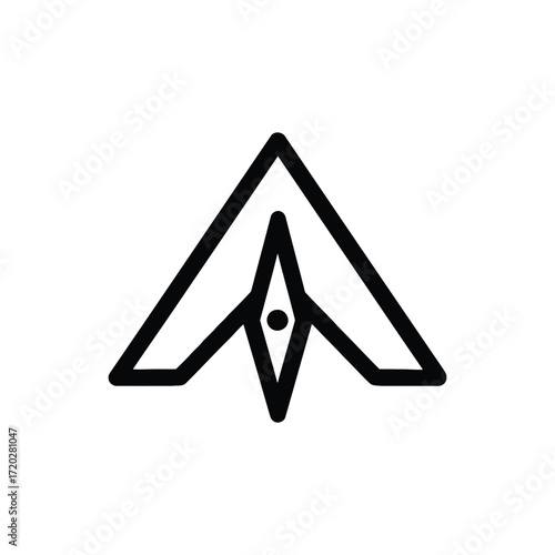 Simple Triangle Abstract Shape - Concept of Flight and Geometric Innovation