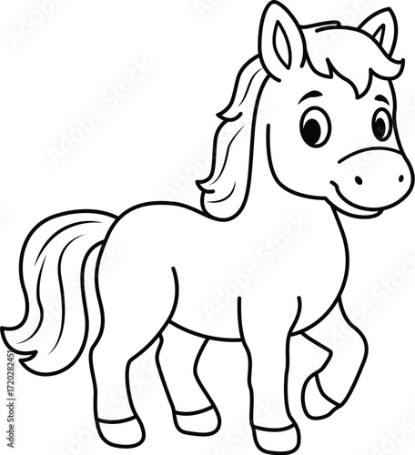 horse cartoon illustration