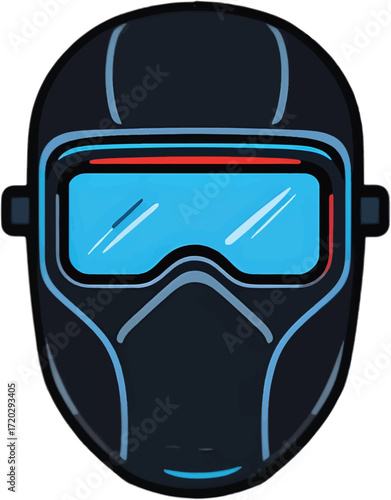 ski goggles on white background vector illudtration