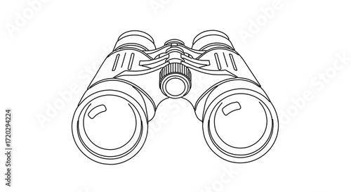 Illustration of a binocular, perfect for birdwatching, travel, and exploration