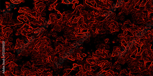 Realistic dark red fire particle burn effect sparkles pattern. Vintage grunge pattern for design and decoration. Gloomy black and red colors background for design. Dirty rustic fire red texture.