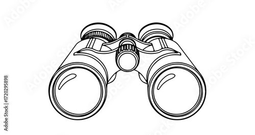 Illustration of binoculars, a tool for distant viewing and exploration