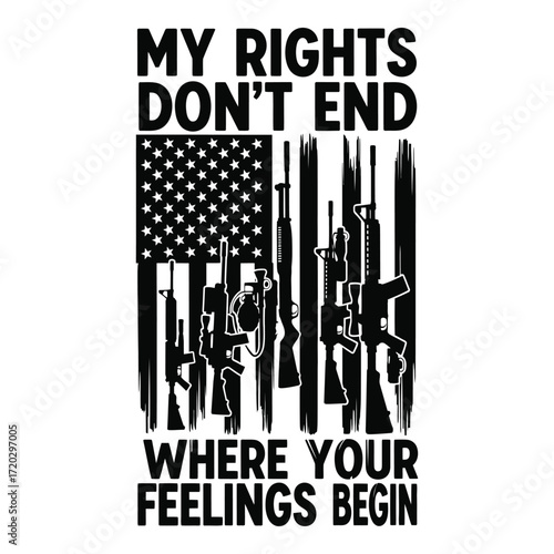 Vector art of my rights dont end where your feelings begin