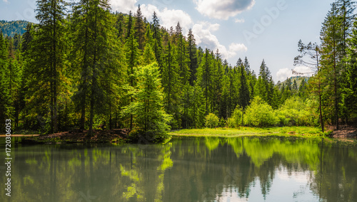 Tableau sur toile Blajzloch lake in slovak paradise national park in Slovakia