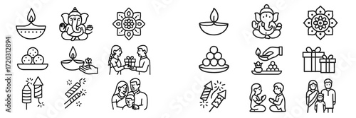 Enjoying Diwali celebrations with family, lights, and traditional sweets in a decorative setting