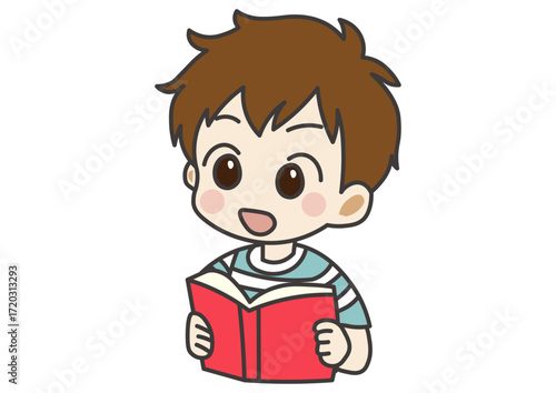 本話読む男の子
