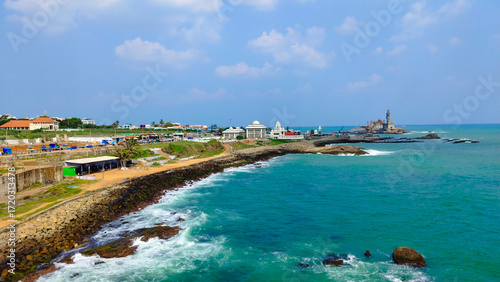 view of the bay of the island of crete greece