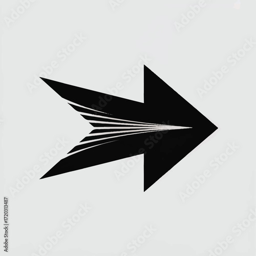 Arrow Right Silhouette Vector — High-Quality Black Icon