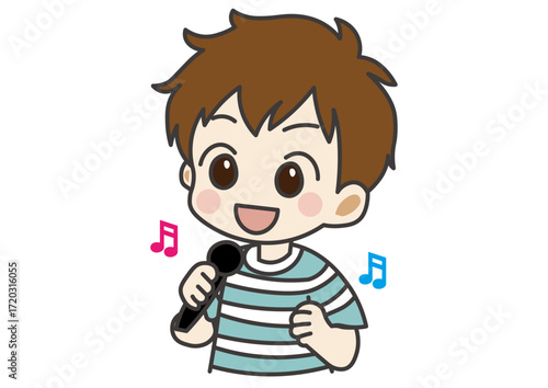 歌を歌う男の子
