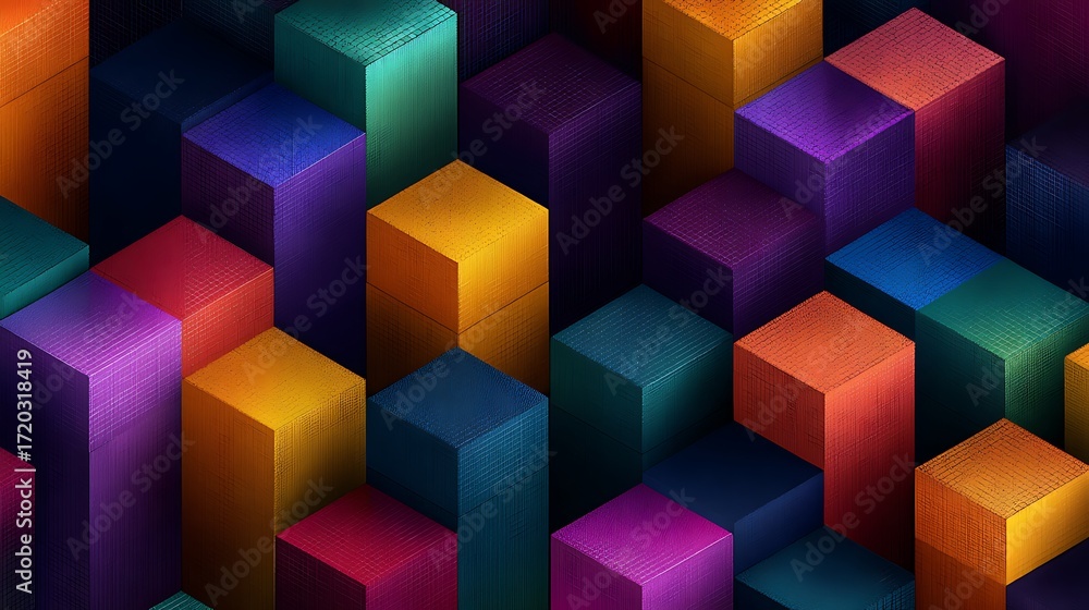 Obraz premium abstract background with colorful cubes