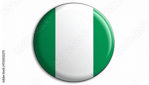 Circular badge with Nigerian flag featuring green-white-green vertical stripes, symbolizing national pride and peace. Free Download Circular badge with Nigerian flag featuring green-white-green vertical stripes, symbolizing national pride and peace. - GFXLoad