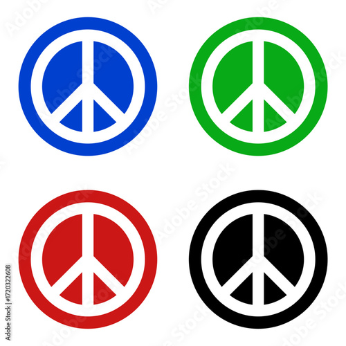 Peace symbol vector illustration.Set of Peace sign.