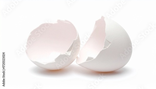 Cracked white egg on smooth surface—fragile, minimal, and symbolic of vulnerability and transformation.