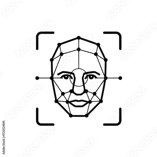 Face Recognition Technology Facial Authentication Biometric Identification Security System Modern Digital Future