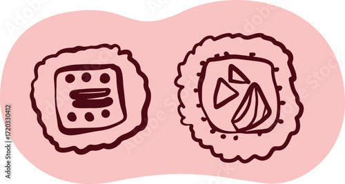 Cute sushi character Japanese cuisine	
