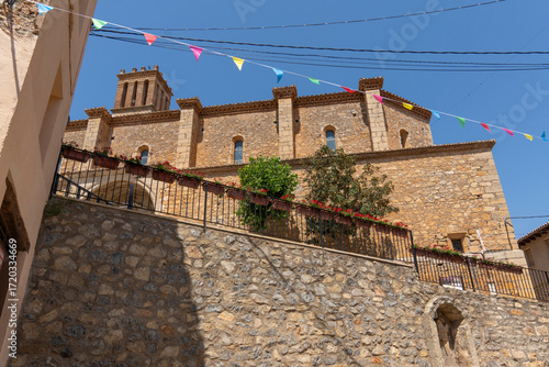 The parish church of Albentosa Teruel Spain
