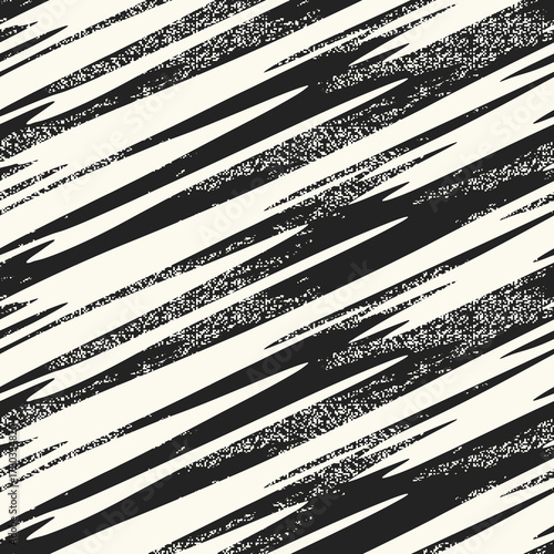 Monochrome Grain Slanted Noisy Stripes Pattern