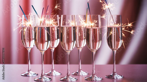 A photograph showcasing several champagne