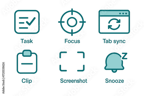 Essential app icons for task management and productivity enhancement
