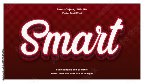 Smart text effect strategic and focused typography.