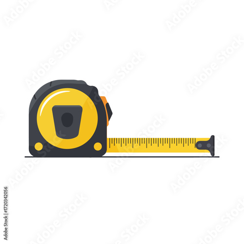 Yellow retractable tape measure