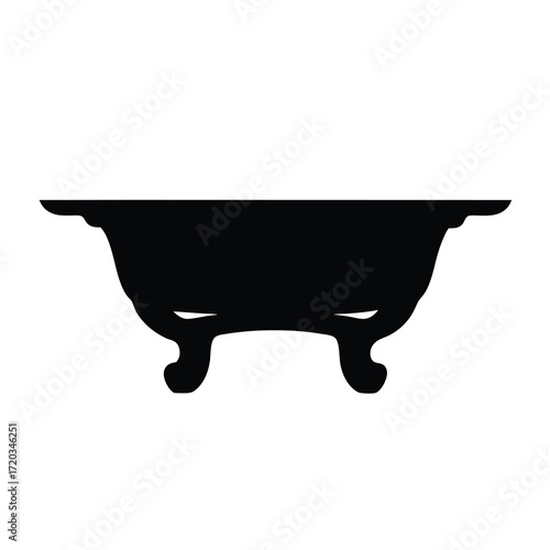 Bathtub silhouette vector image for bathroom design and home decor ideas bathroom fixture bath time