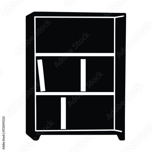 Find black bookshelf furniture for home office decor and storage solutions with shelves design style 90s