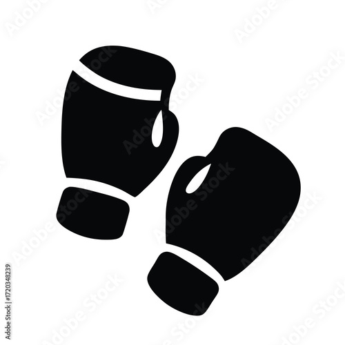 Boxing gloves vector image for sports equipment and fitness training workout gear icon design
