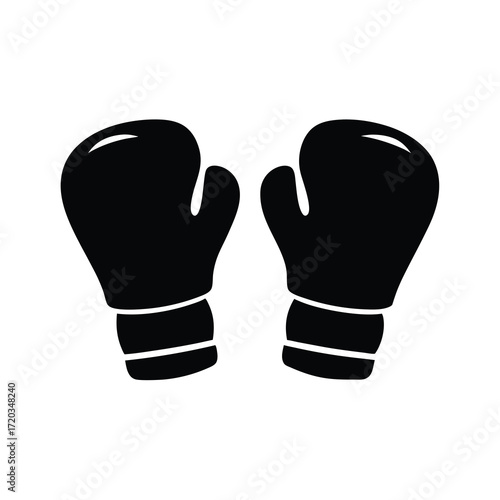 Boxing gloves vector icon illustration, sports equipment for boxing training and fitness workout
