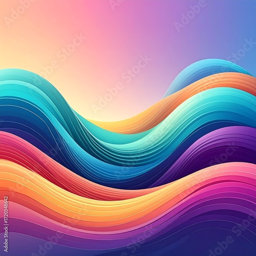 Abstract colorful wavy background (1)