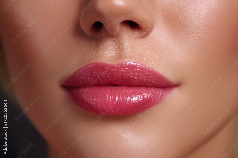 Fototapeta premium Vibrant Lipstick on Lips