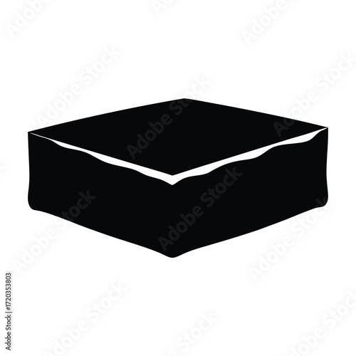 Delicious looking chocolate brownie dessert vector illustration for baking and food related designs and art