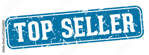 top seller rectangular sign. top seller stamp