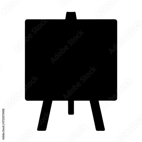 Vector art of silhouette of an easel symbol of art, creativity, and expression simple and minimalist design