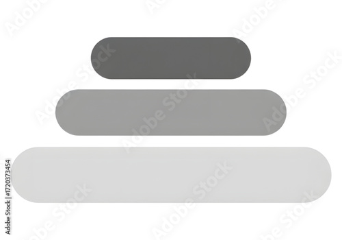 Minimal icon of a layered stack — no background , PNG, no shadow