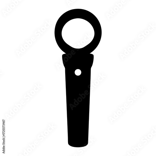Isolated black microphone vector illustration for karaoke singing and audio recording design concept